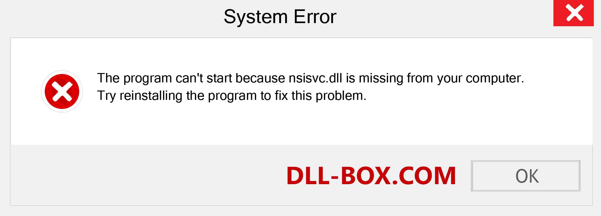  nsisvc.dll file is missing?. Download for Windows 7, 8, 10 - Fix  nsisvc dll Missing Error on Windows, photos, images